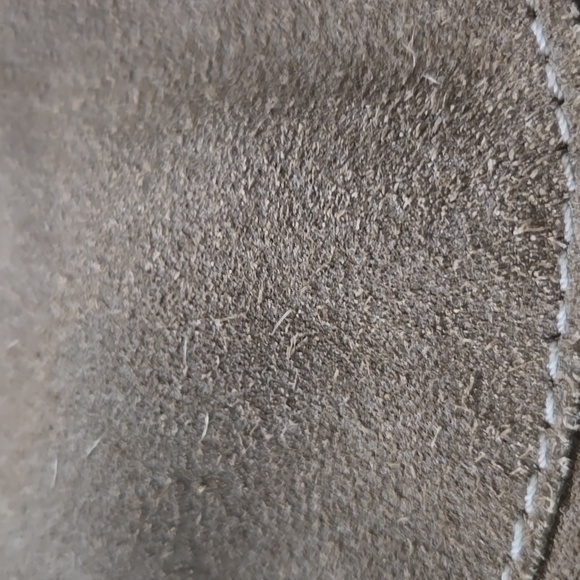 Irving Posluns 1970s Suede Coat Leather Jacket with Gold Hardware 70s Retro Fall - Picture 13 of 16